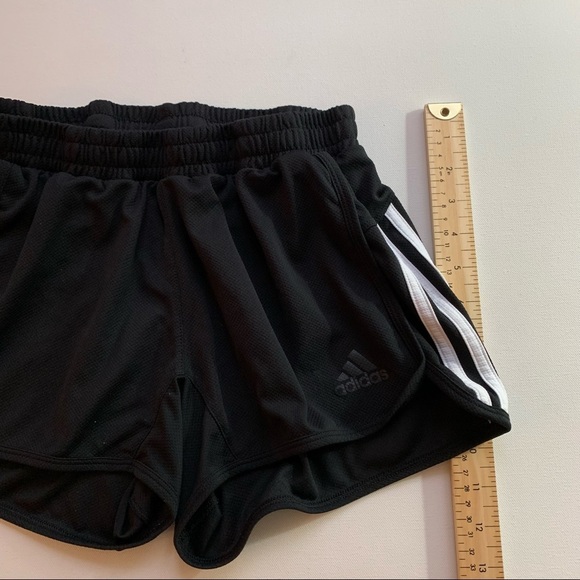 Adidas Shorts Black White Side Stripes Sz S - Picture 6 of 8
